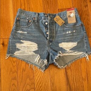 Levi's Distressed 501 sz 30 Blue Jean Shorts